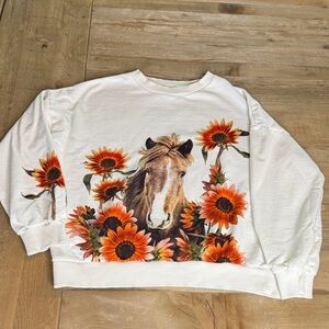 Molo Mika Red Sunflower Horse